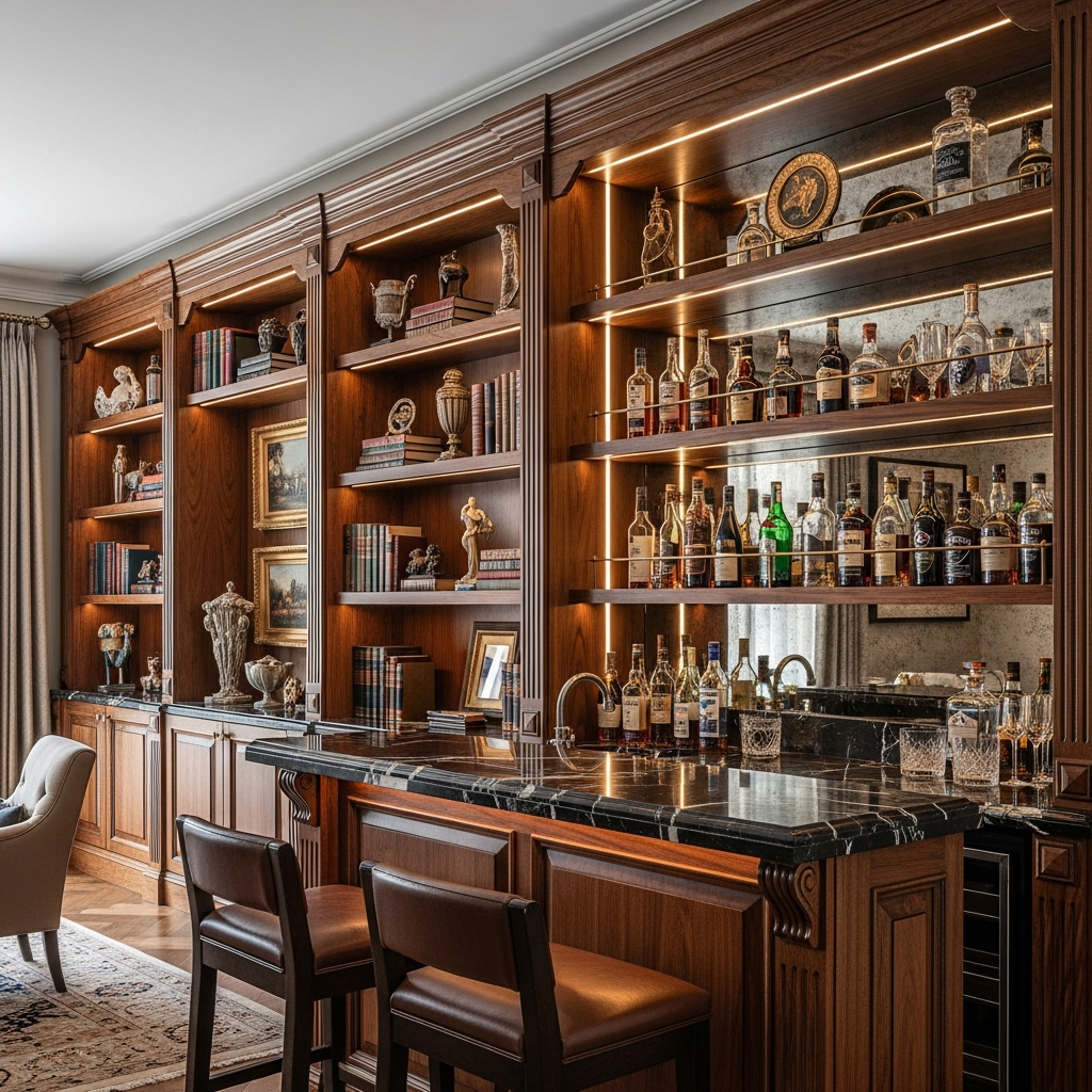Architectural Built-Ins and Home Bar
