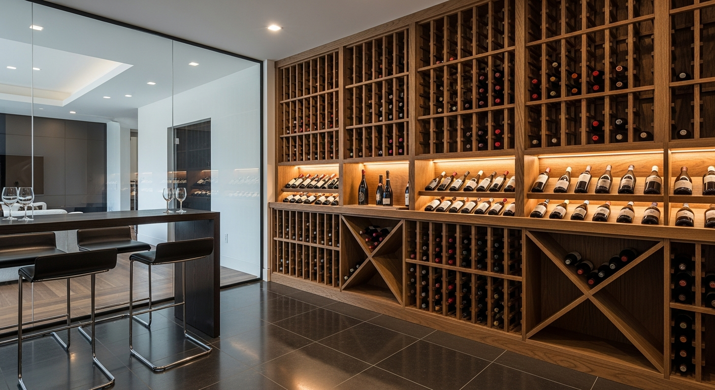 Climate-Controlled Wine Storage Wall